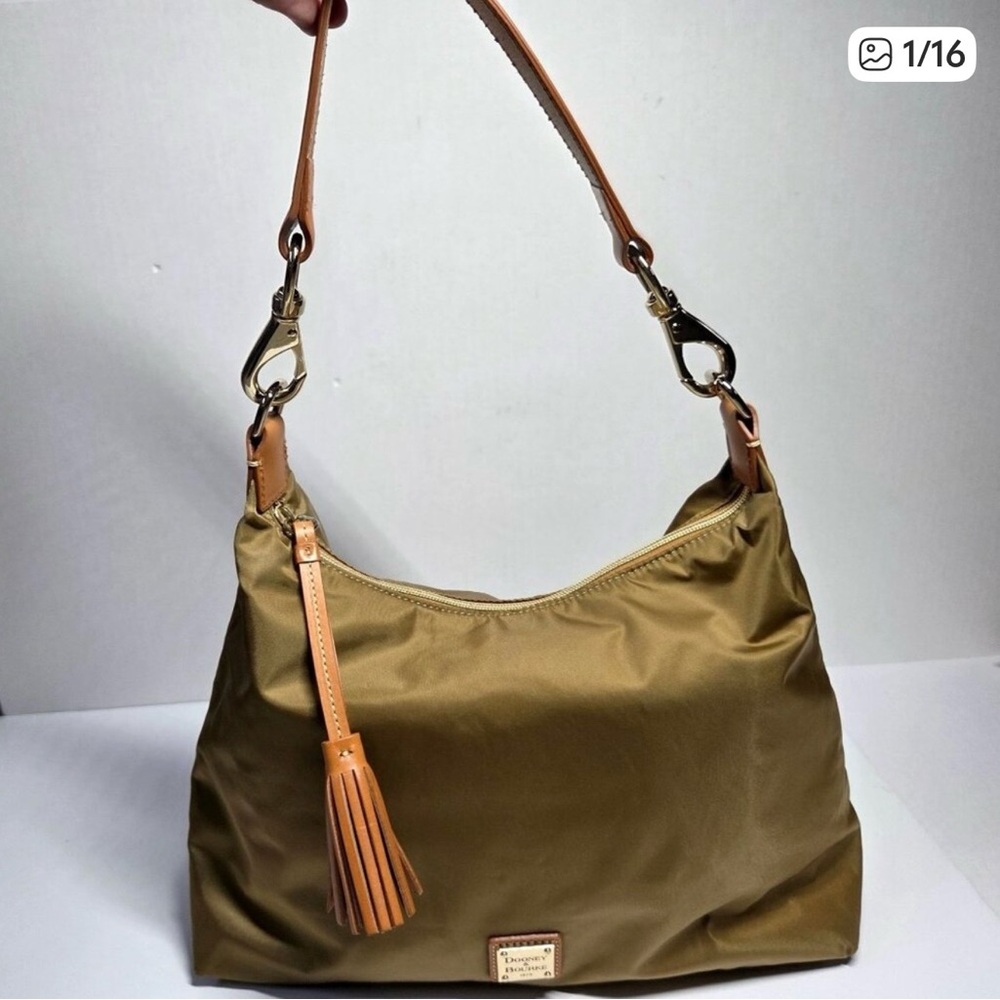 Dooney & Bourke Purse Khaki Juliette Nylon Hobo